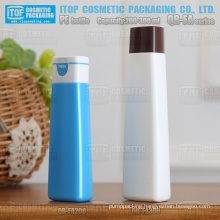 QB-FA Series 200ml 300ml beautiful recyclable HDPE plastic shampoo semicircle triangle shape bottle